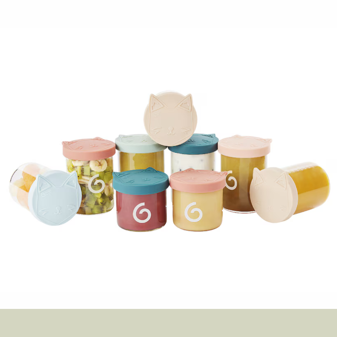 Babymoov - Juego de 9 Botes de Cristal 250 ml / 150ml